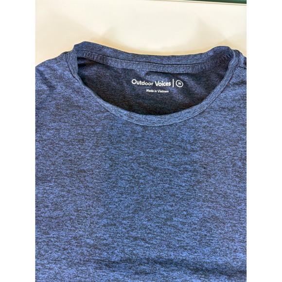 Outdoor Voices Men's Blue Heather Tech T-Shirt Activewear Size Medium - Picture 2 of 5